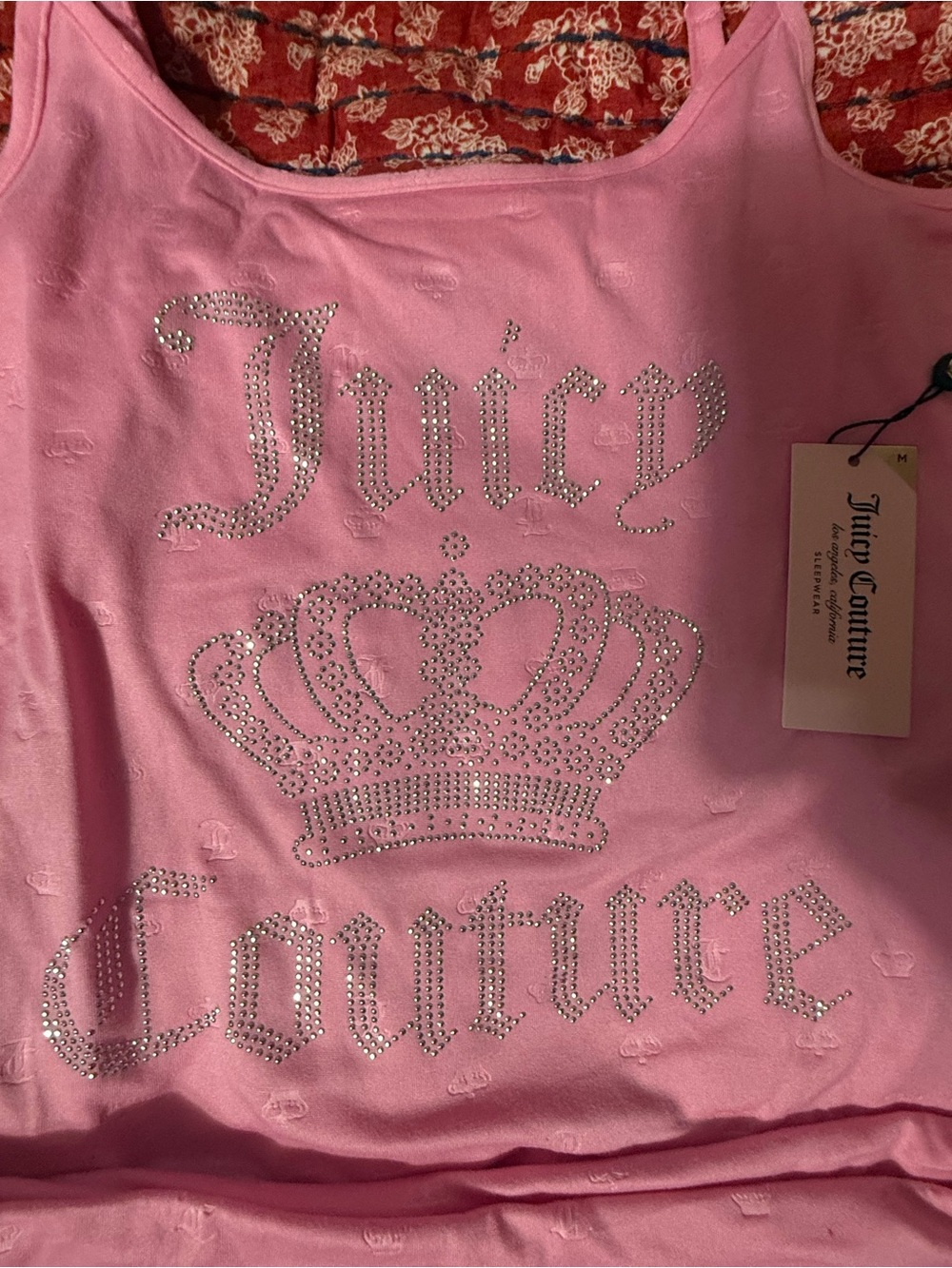 Juicy Couture  Pink Rhinestone Logo Tank & Shorts Set - Picture 3 of 9
